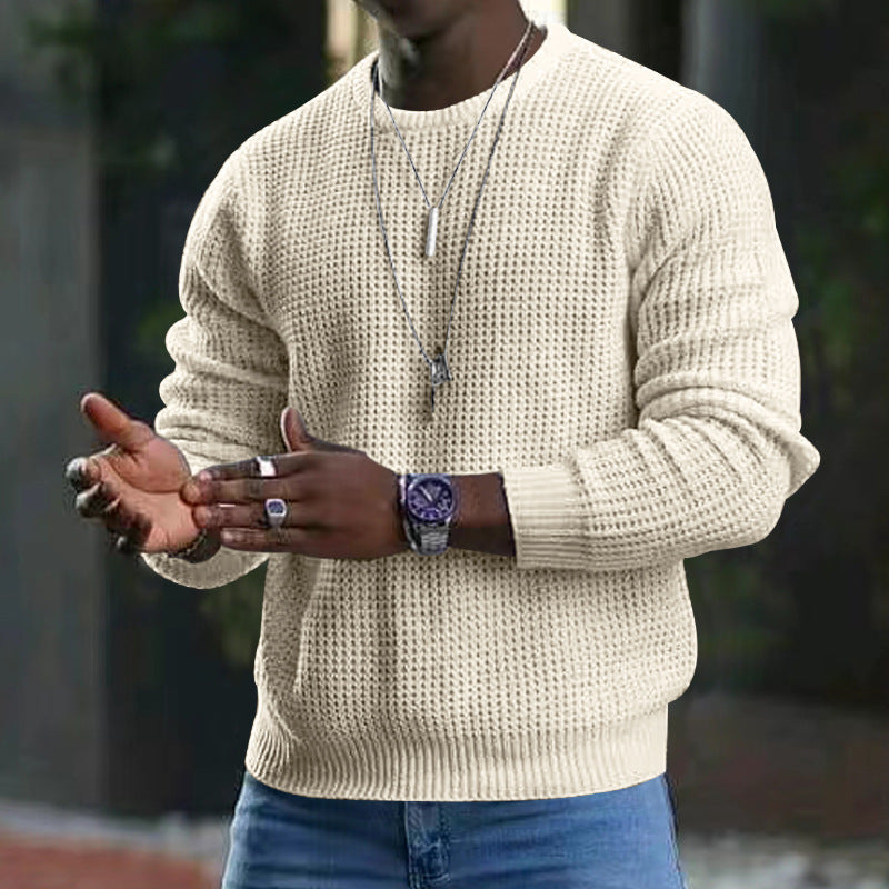 Men's Premium Crewneck Sweater – Soft Classic Long Sleeve Pullover with Ribbed Trim