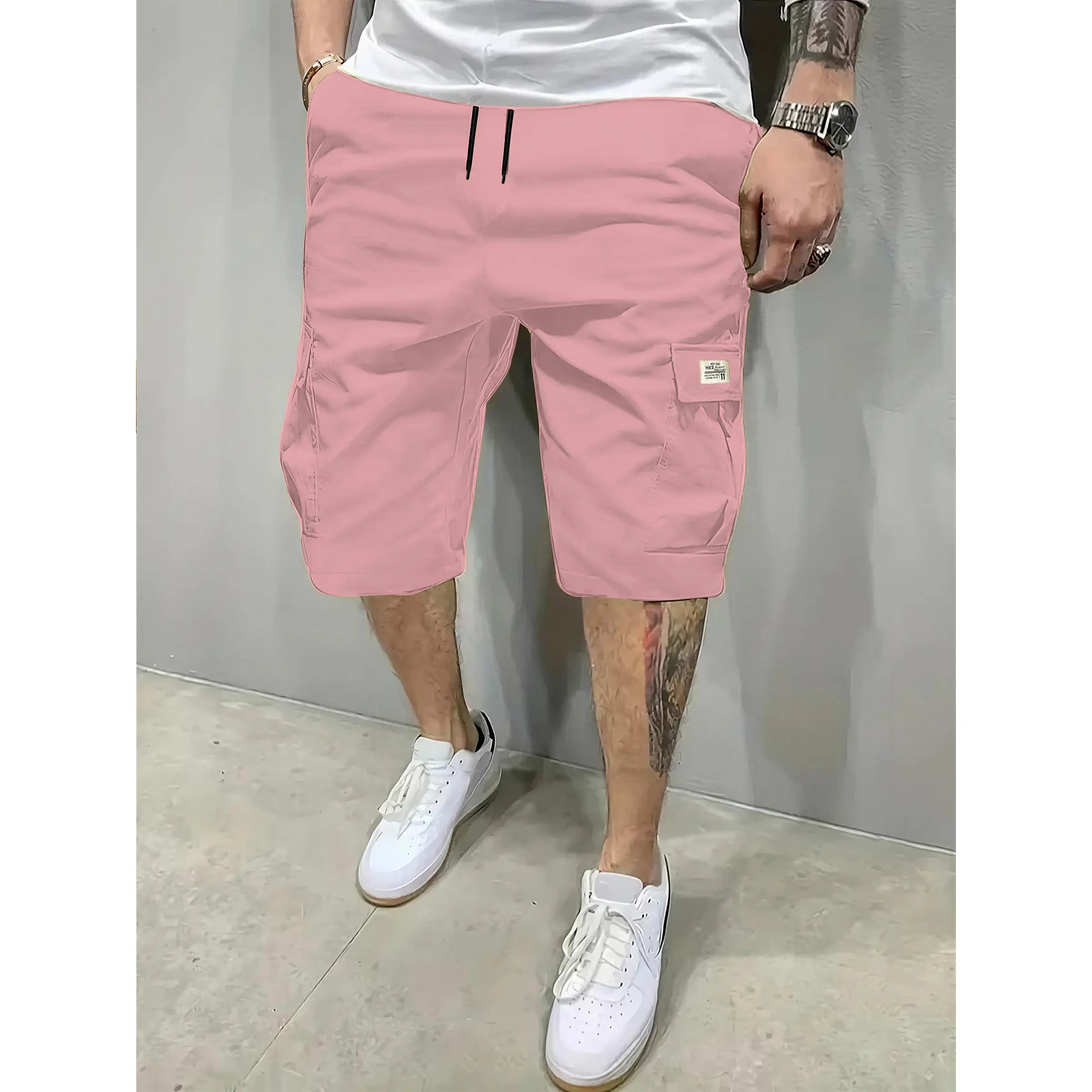 Herren 3er-Pack atmungsaktive Shorts mit Kordelzug und Taschen